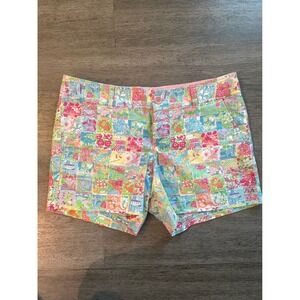 Lilly Pulitzer State of Mind Patchwork Short Size 8